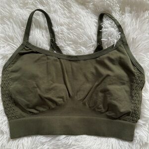 NWOT BaoBei Active Adore Maternity & Nursing Bralette - Olive Green - Size M/L
